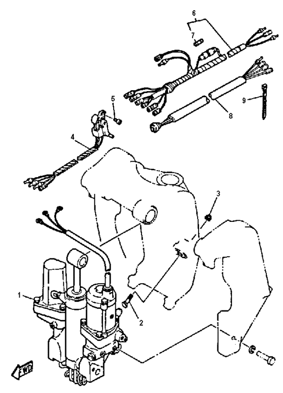 Power trim tilt sender