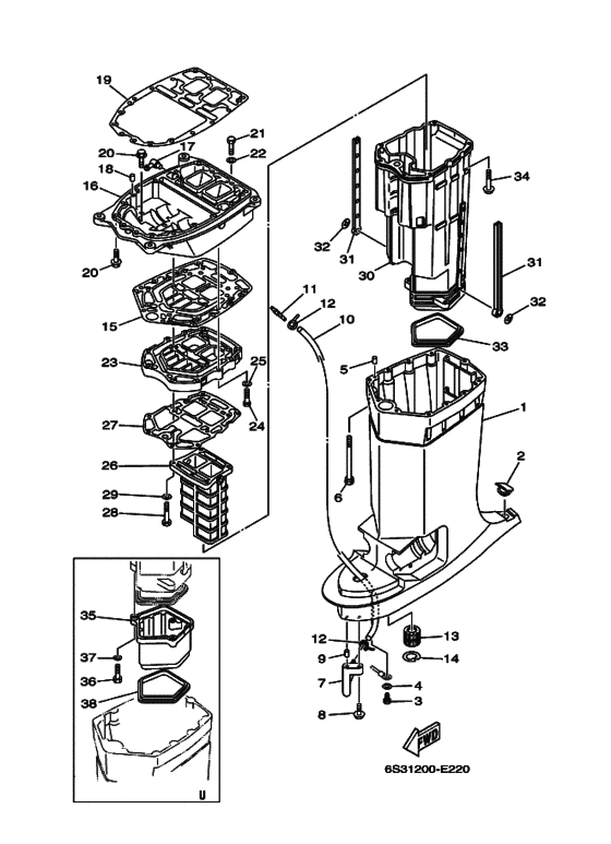 Upper casing
