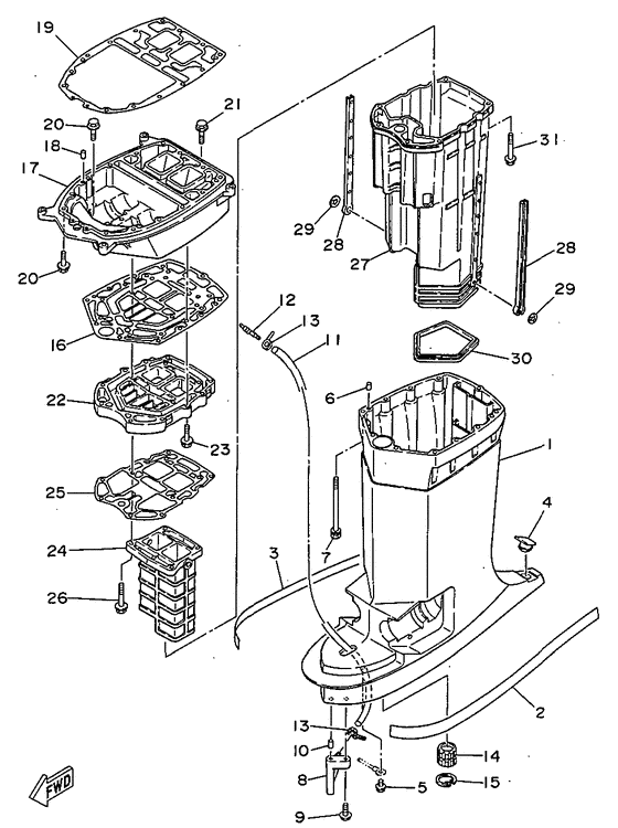 Upper casing
