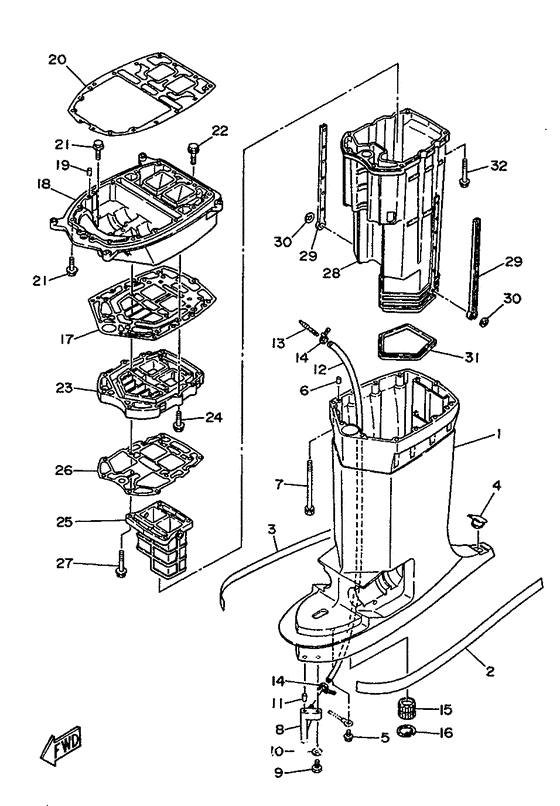 Upper casing