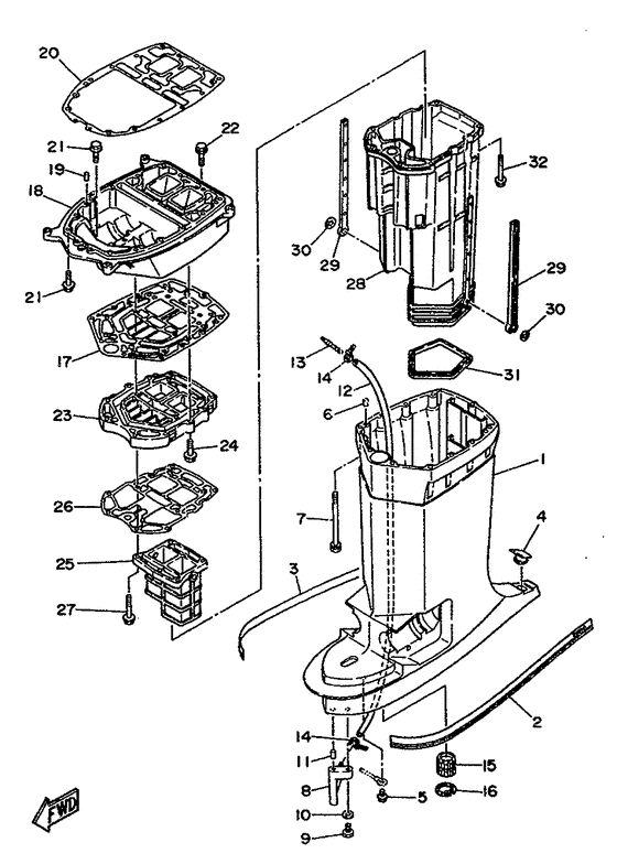 Upper casing