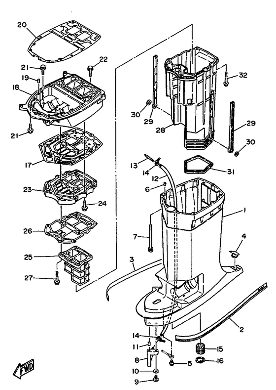 Upper casing
