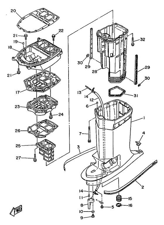 Upper casing