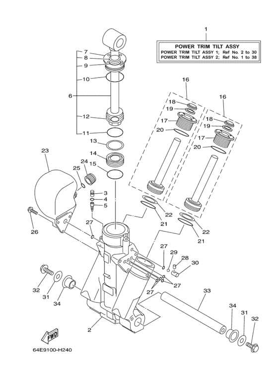 Power trim tilt в сборе