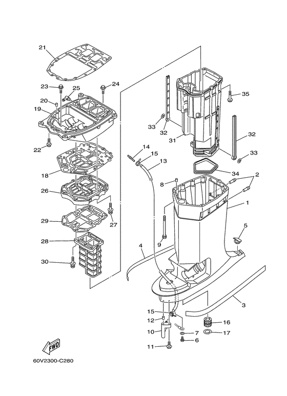 Upper casing