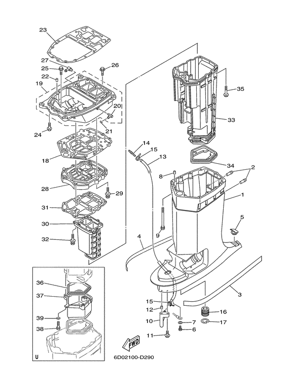 Upper casing