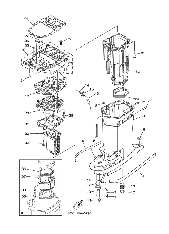 Upper casing