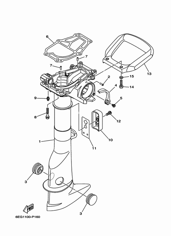 Upper casing