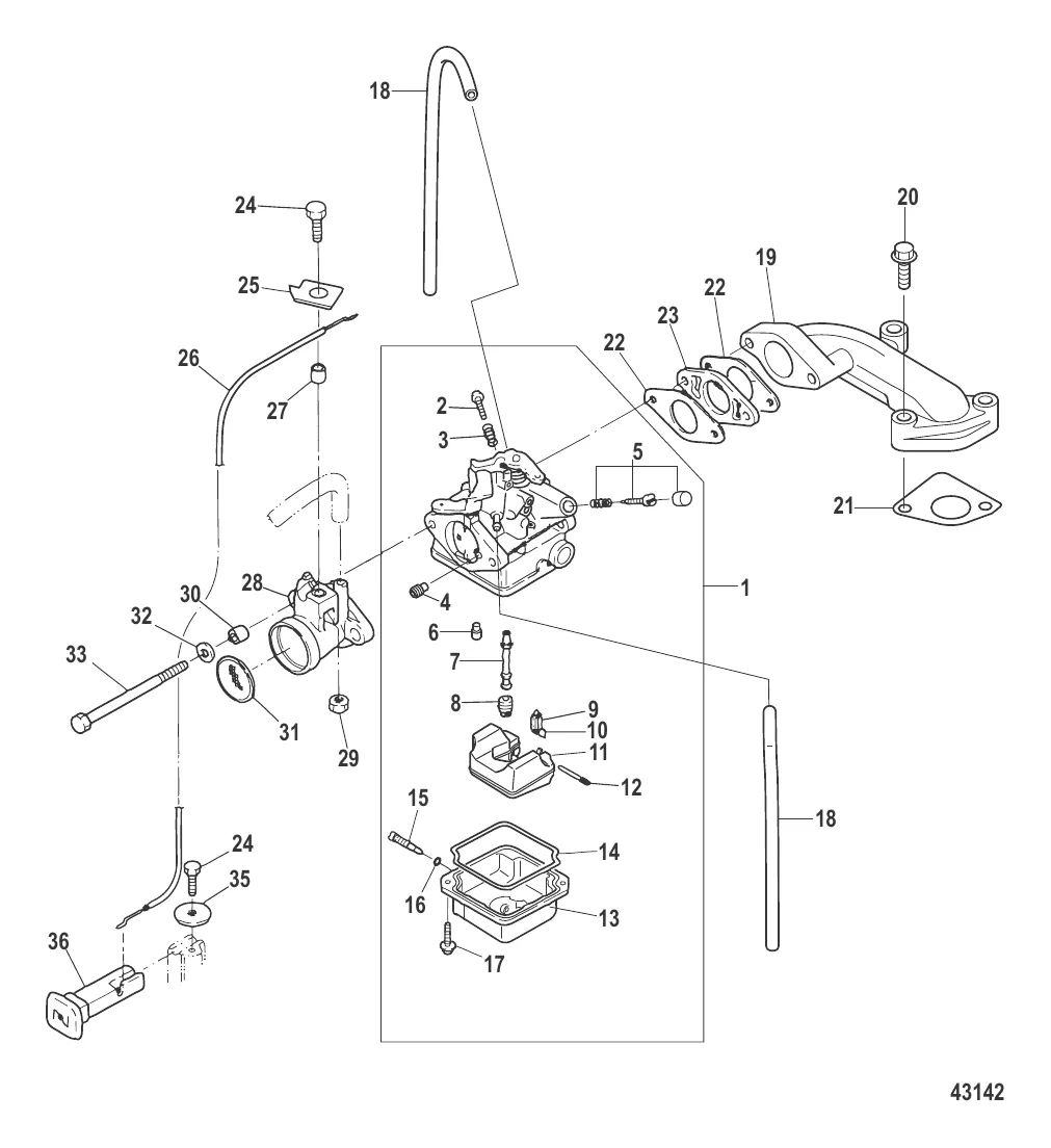 Carburetor All Models-Serial # 0R318096 Thru 0R448032