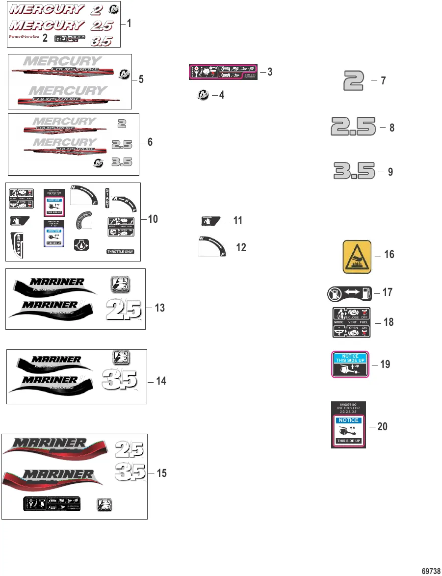 Decals Serial # 0R991812 and Below