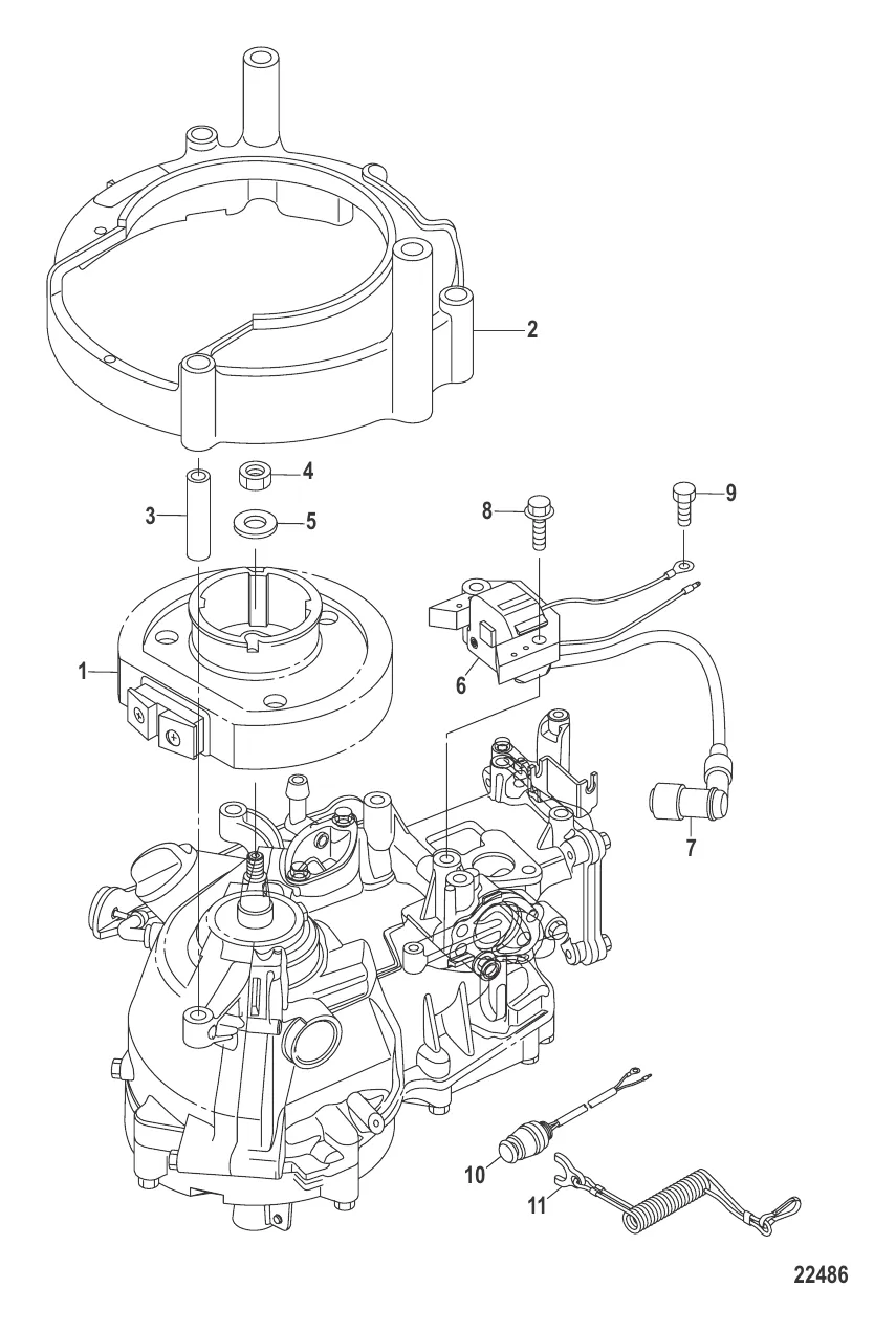 Flywheel Cup Serial # 0R318095 and Below