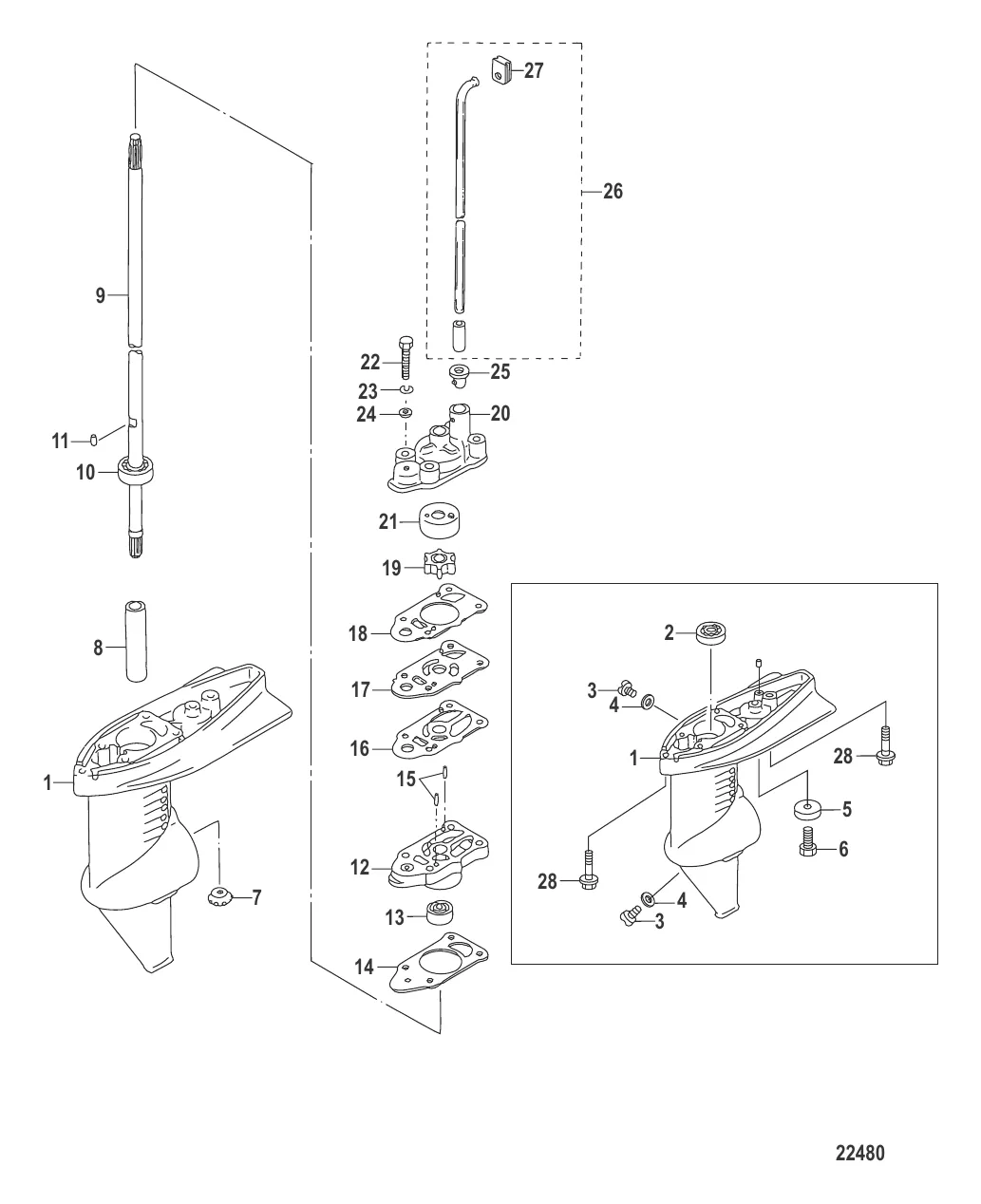 Gear Housing Assembly Driveshaft