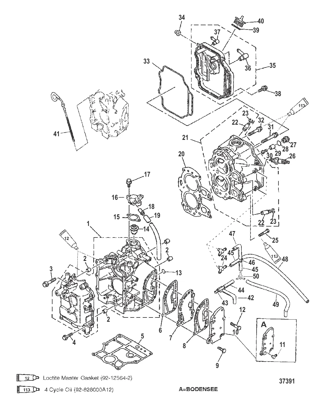 CYLINDER BLOCK AND CRANKCASE