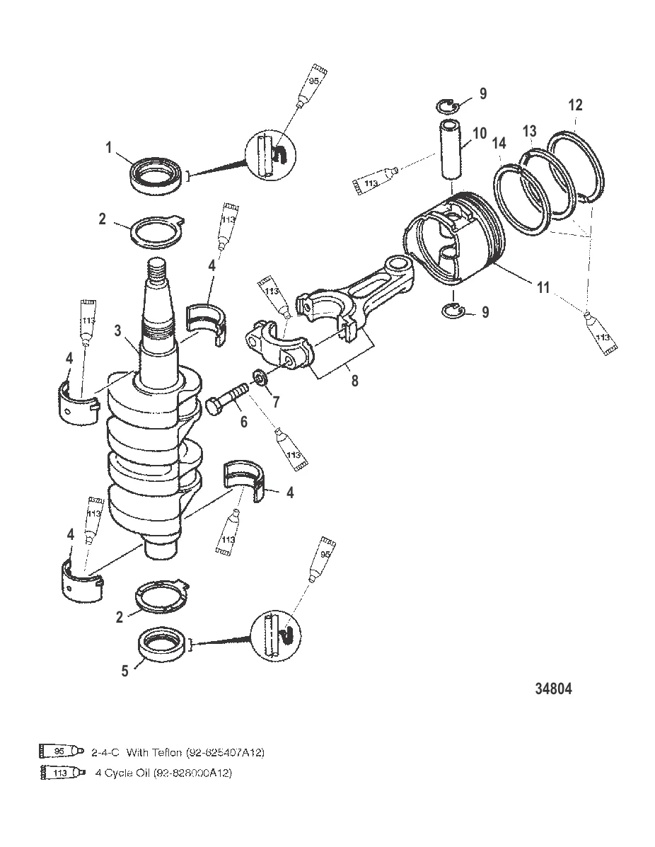 Crankshaft, Pistons and Connecting Rods