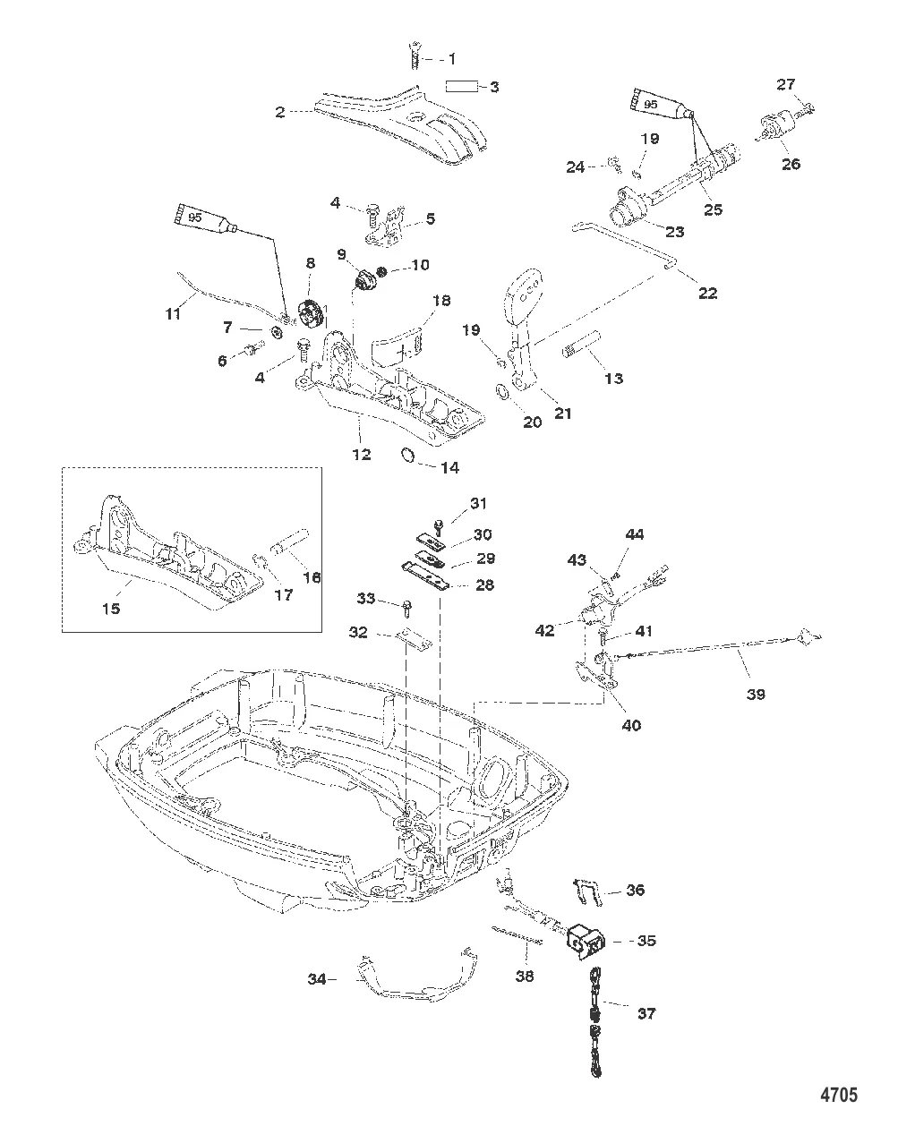Throttle/Shift Linkage (Handle Models)