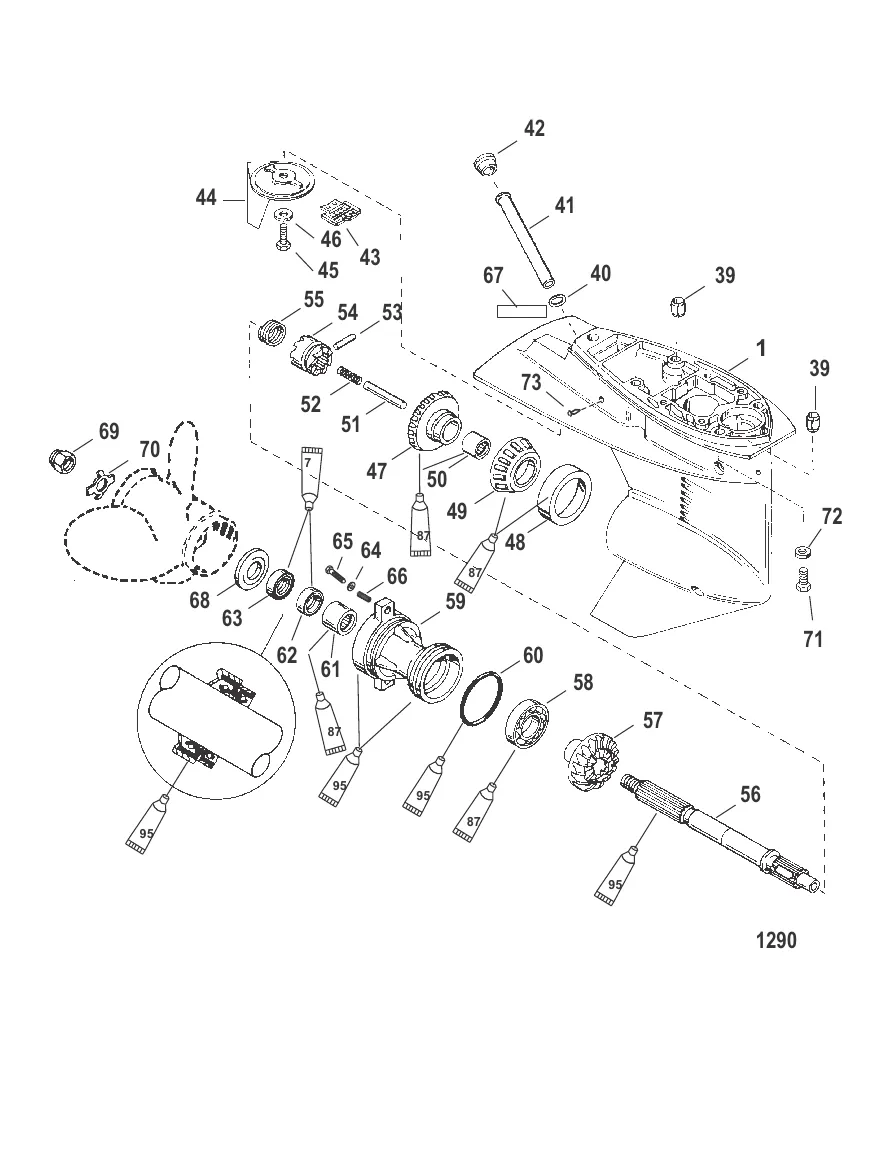 GEARHOUSING (PROPSHAFT)(1.83:1/2:1 GEAR RATIO)