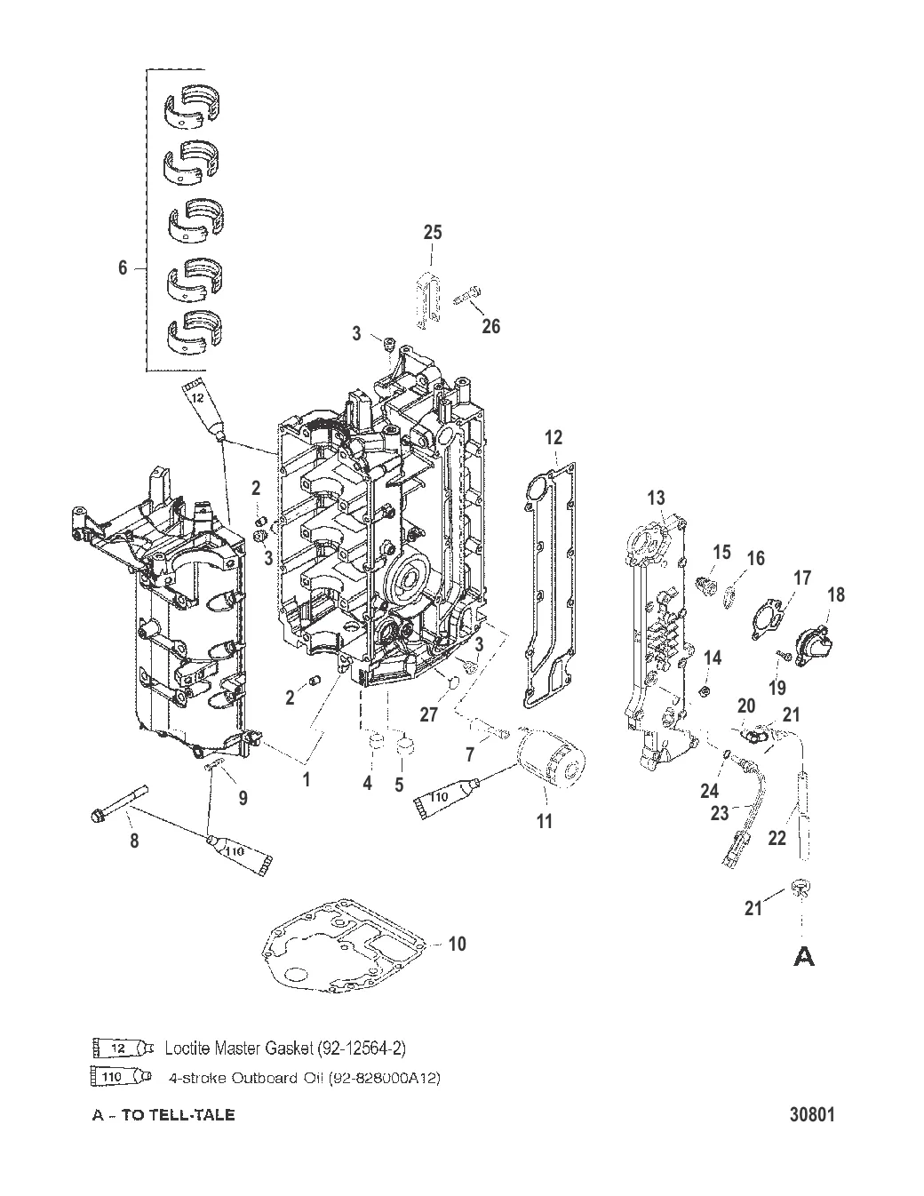 CYLINDER BLOCK AND CRANKCASE