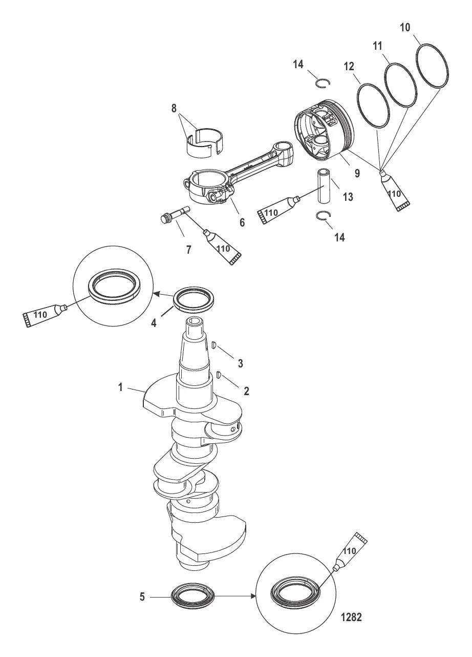 Crankshaft, Pistons and Connecting Rods