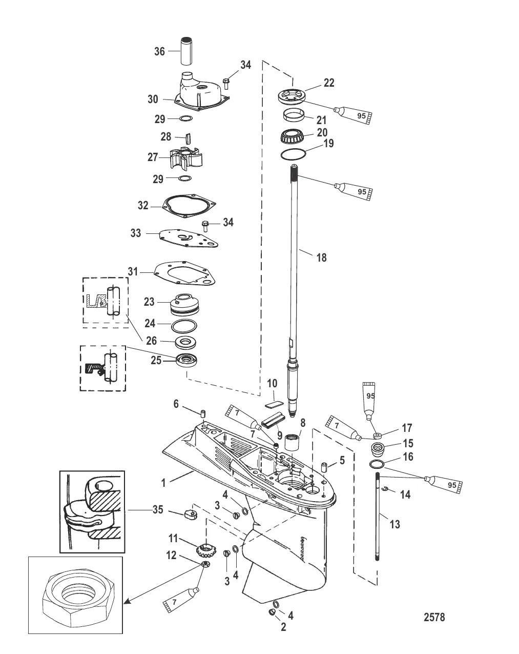 Gear Housing (Driveshaft-Long-2:1 Gear Ratio)