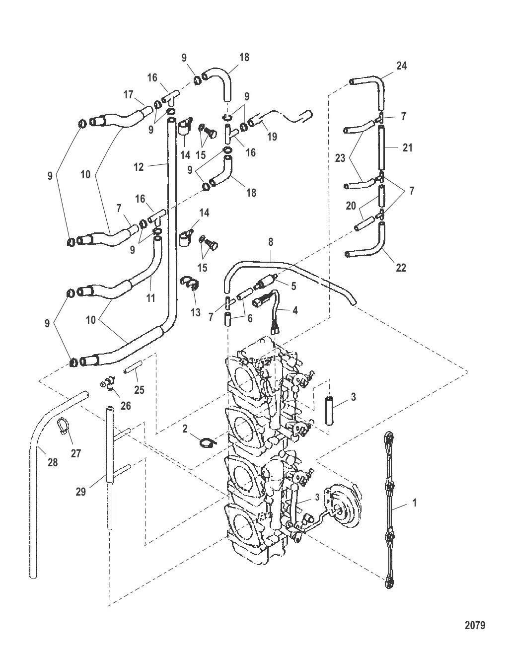 Fuel/Vent Lines (Serial Number 0T409000 & Up)