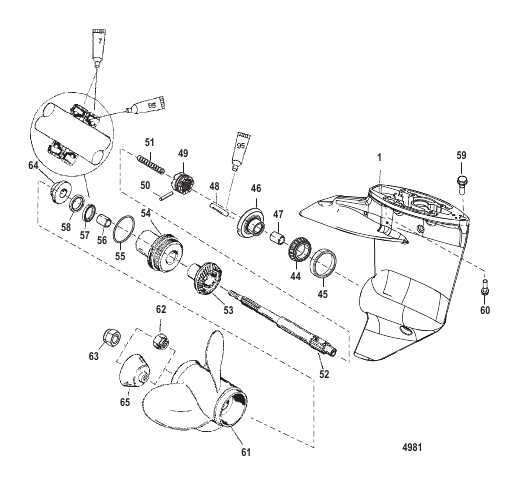Gear Housing Propeller Shaft - 2.00:1 Gear Ratio