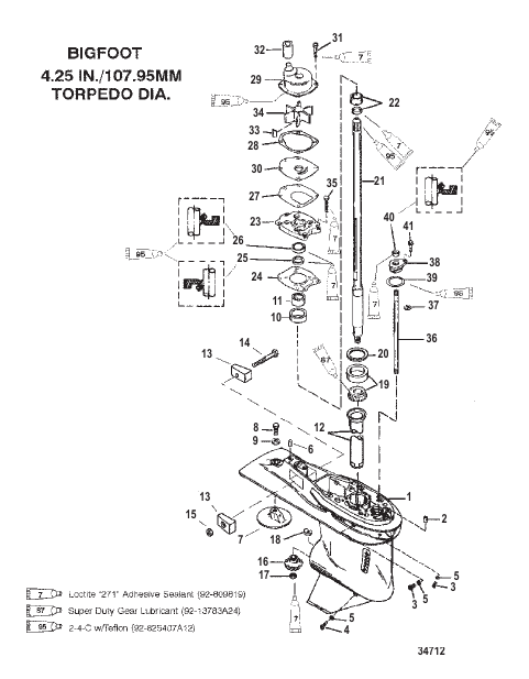 Gearhousing Driveshaft - 2.31:1 Gear Ratio - Bigfoot