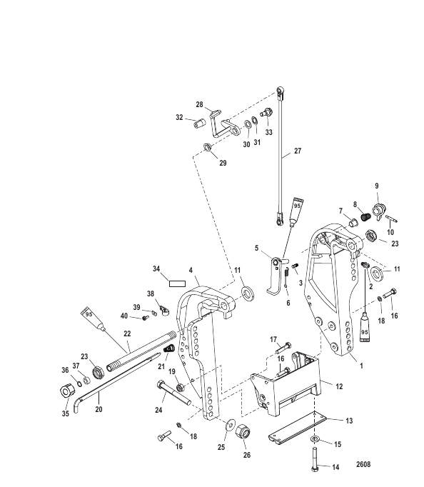 Transom Bracket (Electric)