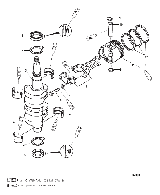 CRANKSHAFT PISTONS AND CONNECTING RODS