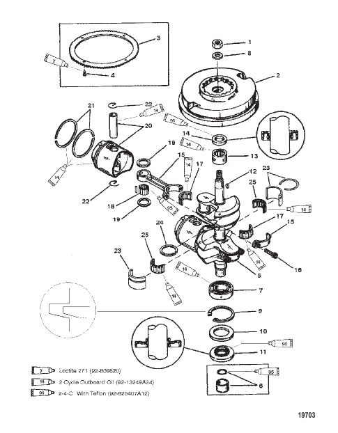 Crankshaft (15)(9.9-S/N-USA-0G112450/BEL-9831800 & Up)