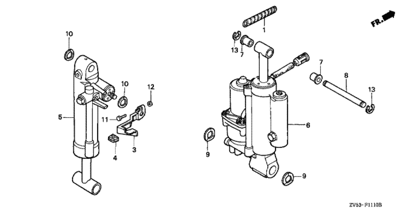 Power tilt/damper