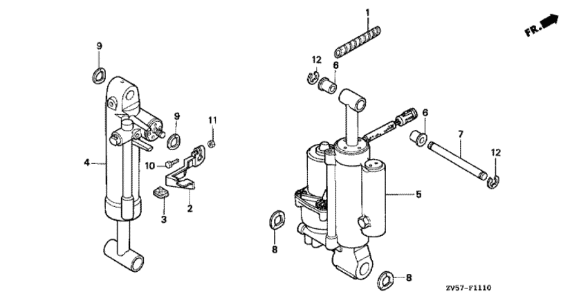 Power trim-tilt/damper