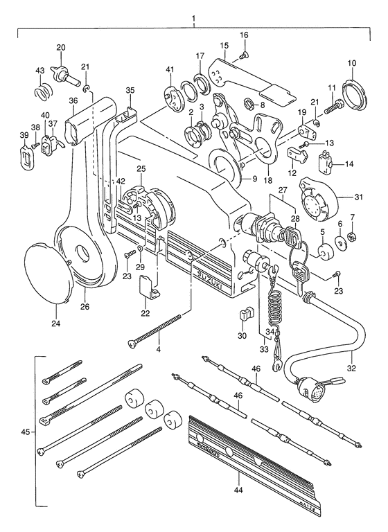 Дистанционное управление в сборе