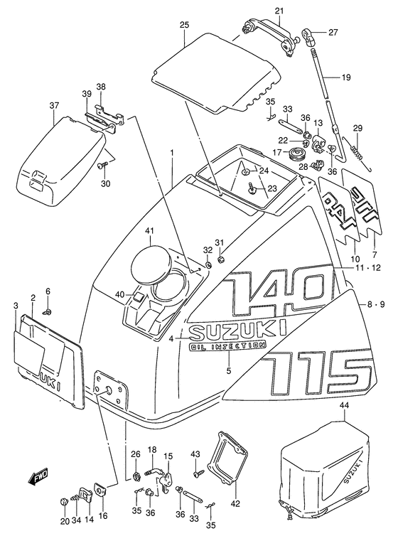 Крышка двигателя