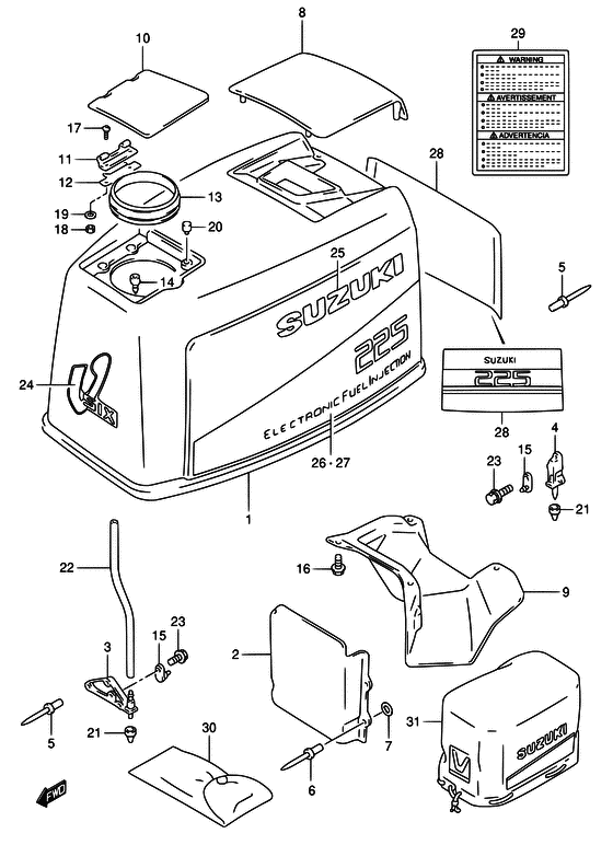 Крышка двигателя