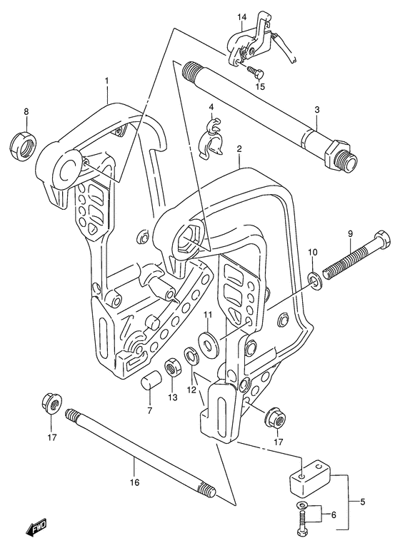 Зажимной кронштейн