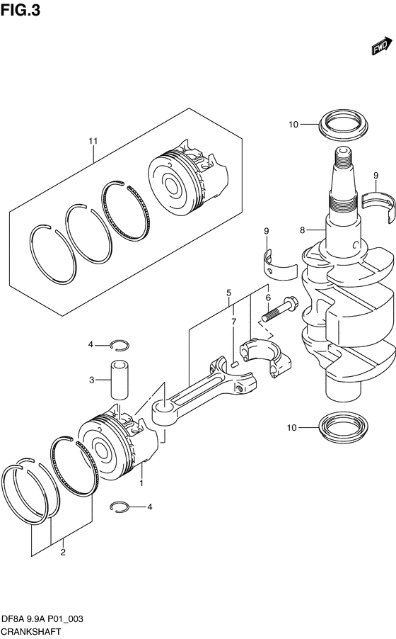 Коленчатый вал и Поршень