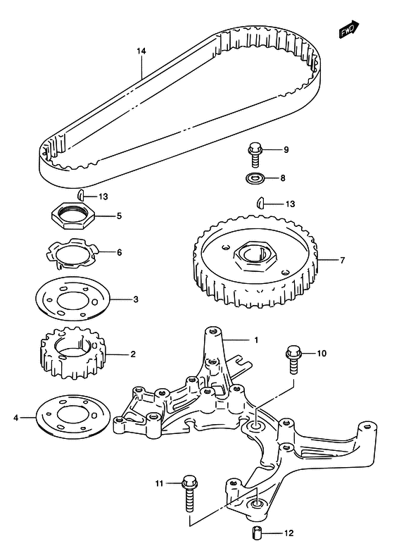 Belt timing (NOTE: REFER TO FIG.7(B- 8) для модель:05~)