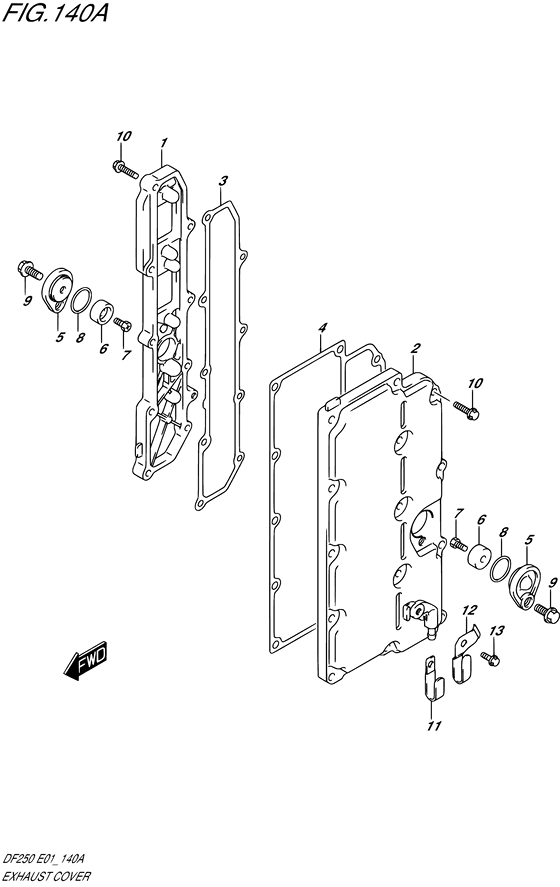 Крышка выпускной системы