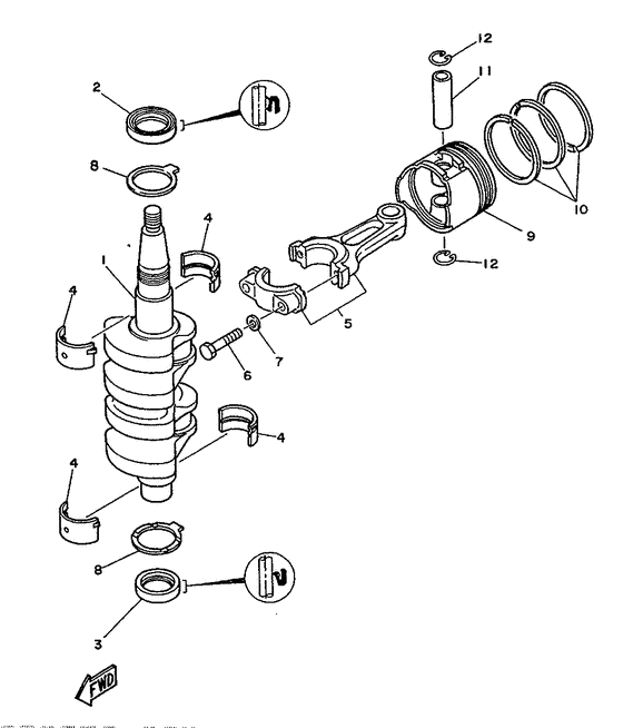 Коленчатый вал и Поршень