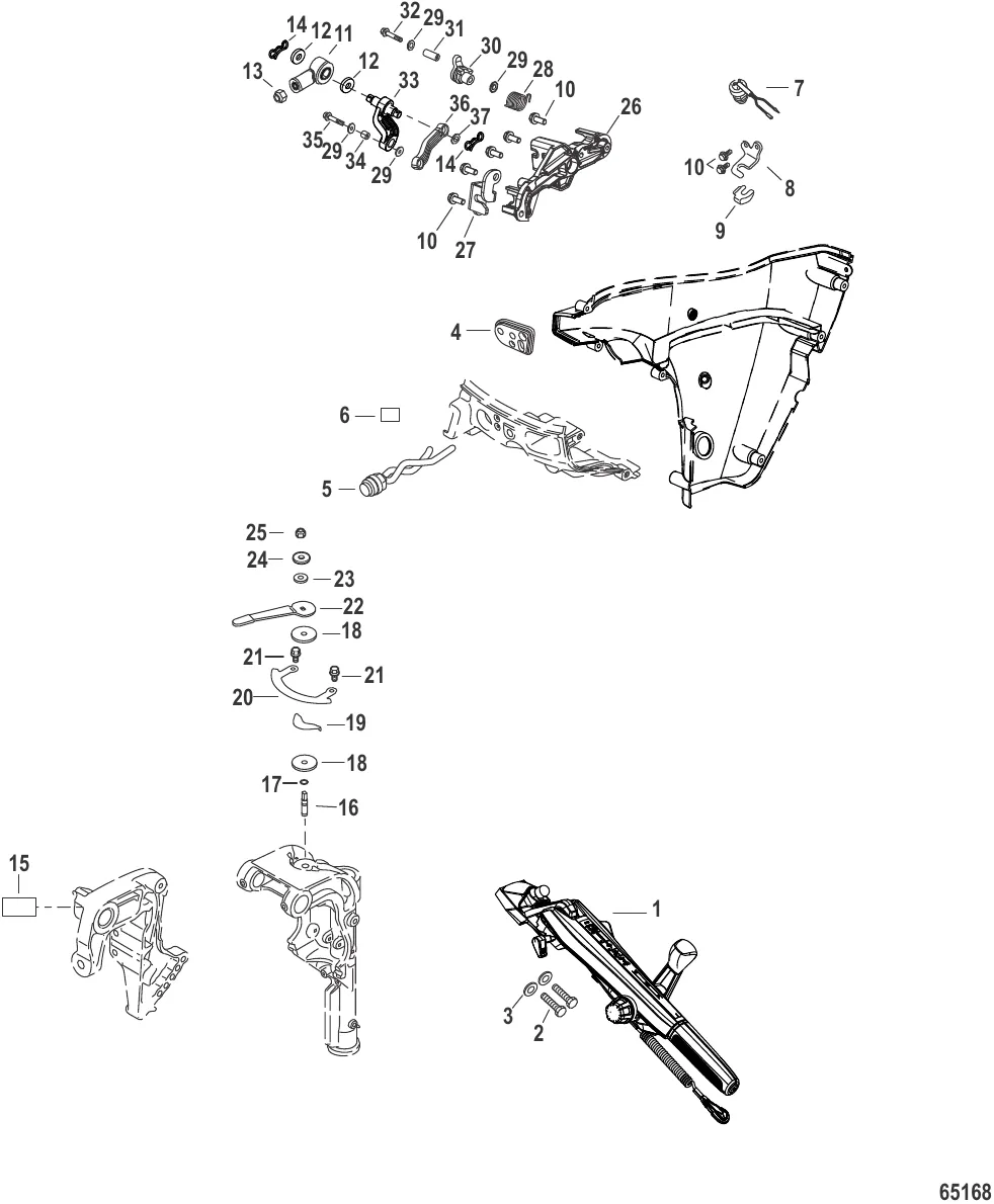 Комплект преобразования румпельной рукоятки RC к румпелю – 8M0137854