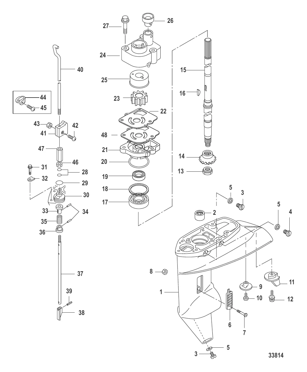 Картер редуктора Ведущий вал