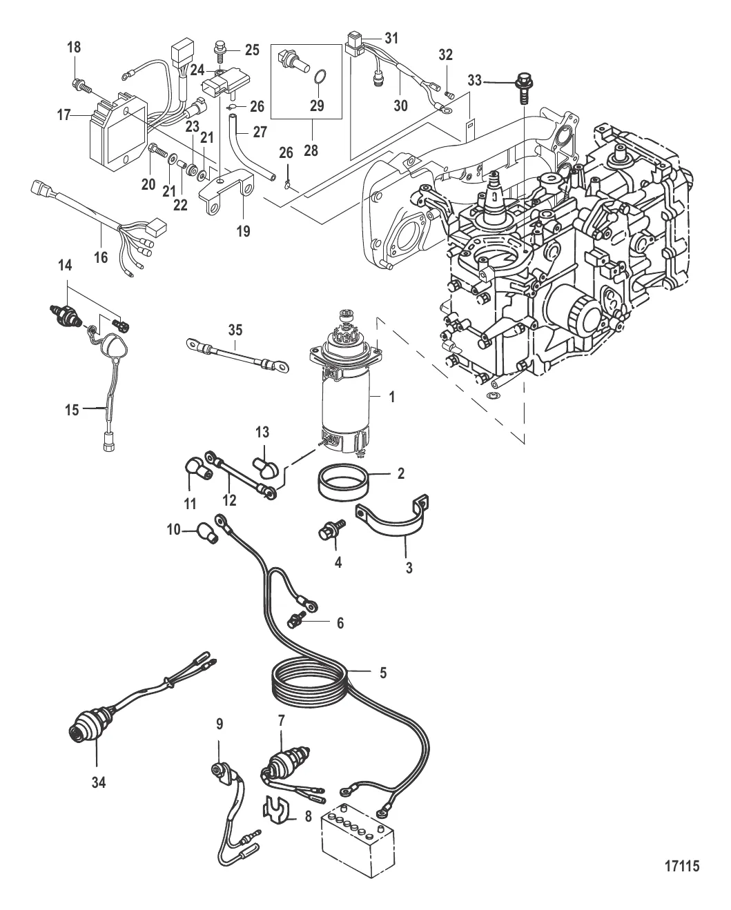 Стартер и выпрямитель