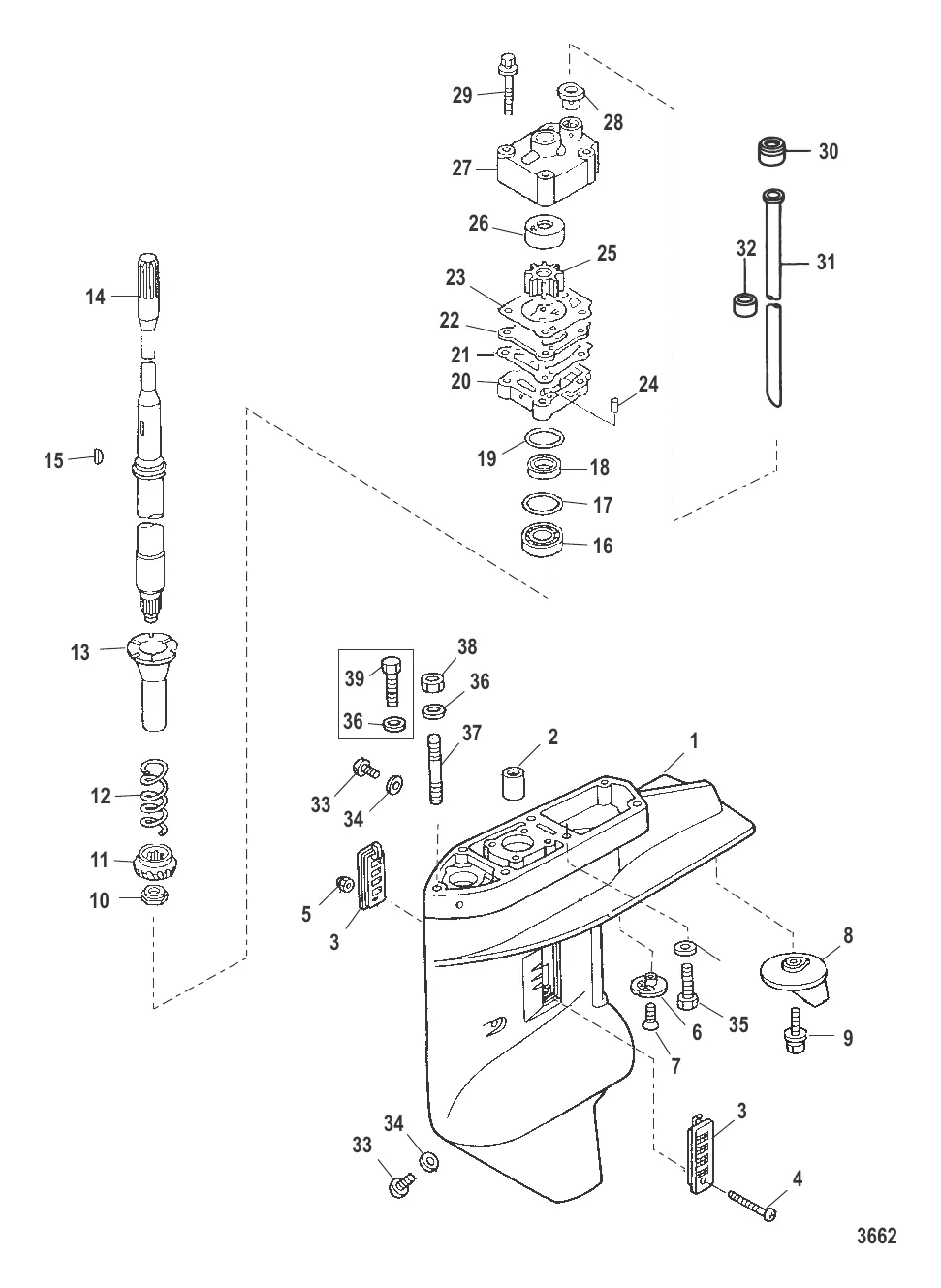 Картер редуктора Ведущий вал