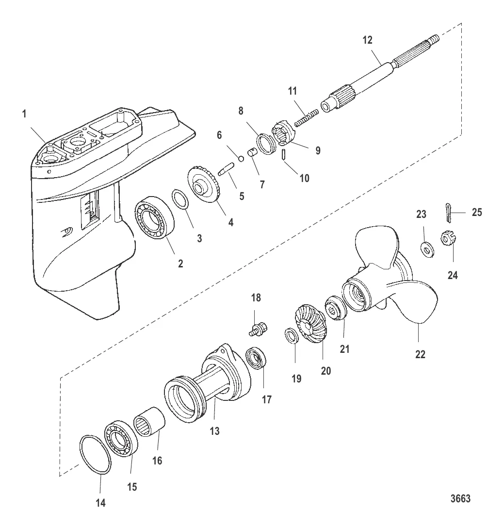 Картер редуктора Вал гребного винта