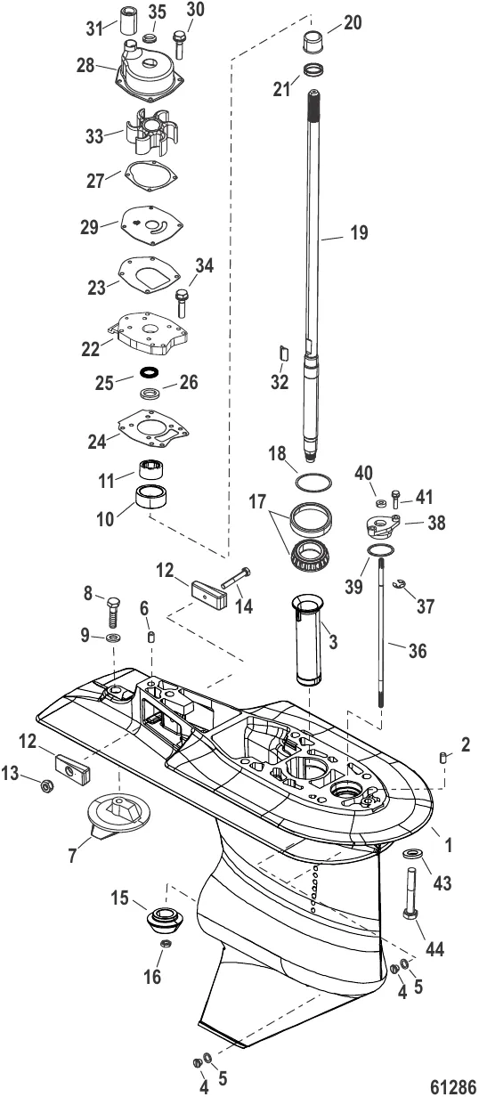 Gear Housing Driveshaft - 2.33:1 Gear Ratio