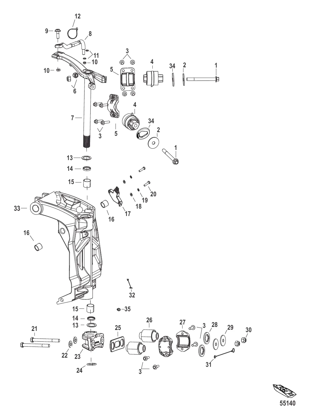 Шарнирный кронштейн и шарнирный палец