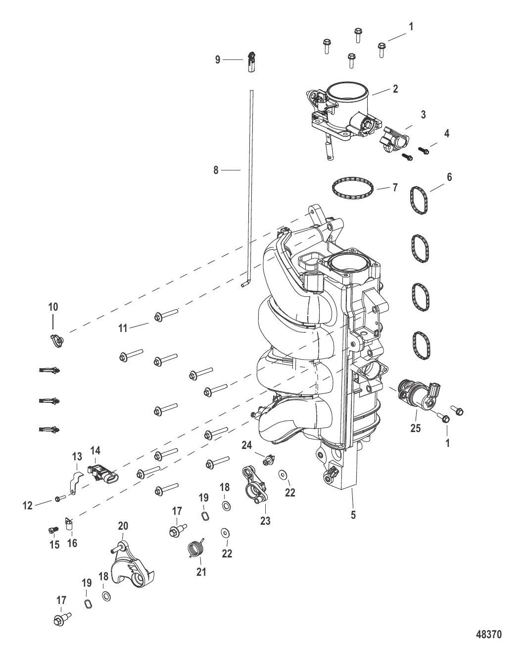 Компоненты встроенного блока воздуха/топлива