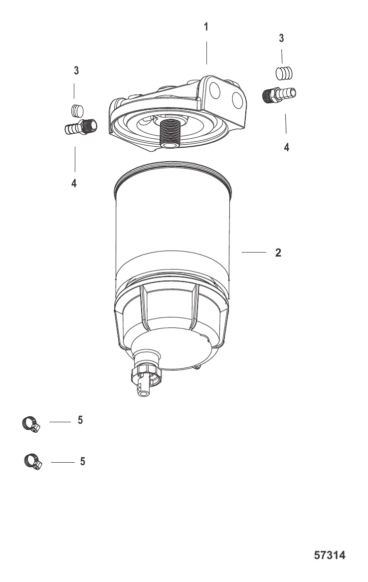 Комплект водоотделительного топливного фильтра Без датчика WIF – SeaPro