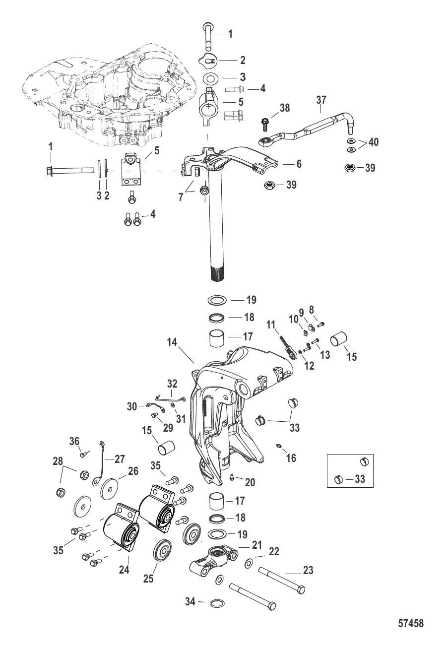 Шарнирный кронштейн и шарнирный палец SeaPro