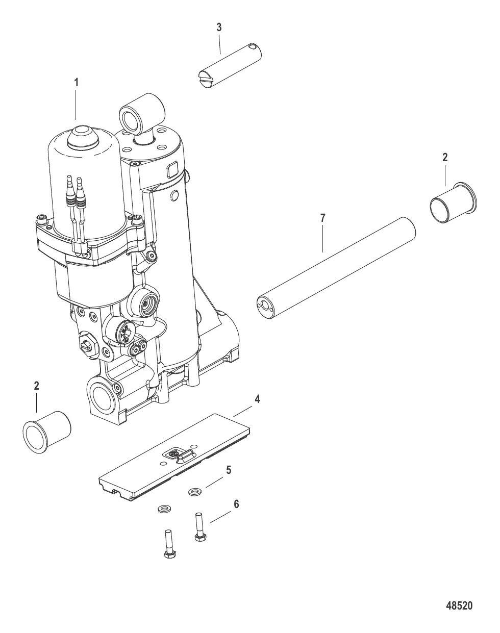 Усилитель дифферента в сборе